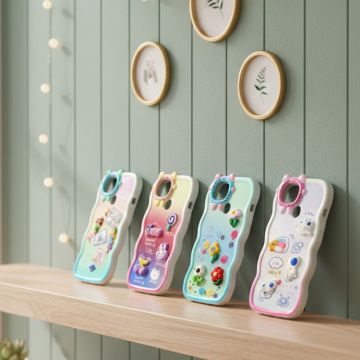 Oppo F9 Fancy Doll Design Wave Style Mobile Cover