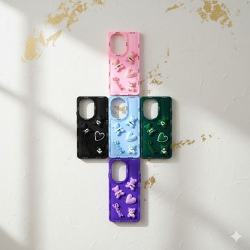 Oppo Reno 11 Fancy Heart Glitter Sweet Style Cover Case - Image 2
