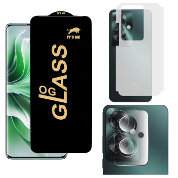 Oppo Reno 11F 3-in-1 Kit: OG Glass + Carbon Back Camera Protector - Image 2