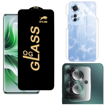 Oppo Reno 11F 360¬∞ Clear Kit: OG Glass + Back Jelly Camera Guard - Image 2