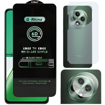 Oppo Reno 12F 3-in-1 Kit: OG Glass + Carbon Back Camera Protector - Image 2