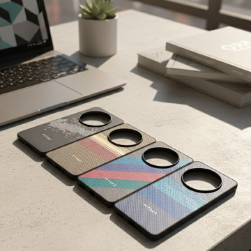 Oppo Reno 12F Pitaka Leather Texture Case Multi Colour Premium Soft Back Cover Protective Slim Fit Luxury - Image 2