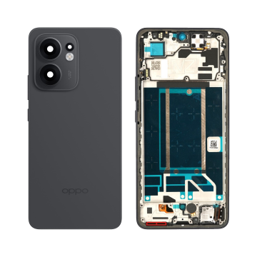 Oppo Reno 13F Full Body Housing - Complete Casing with Middle Frame, Back Door, Buttons & Lens Black - Image 2