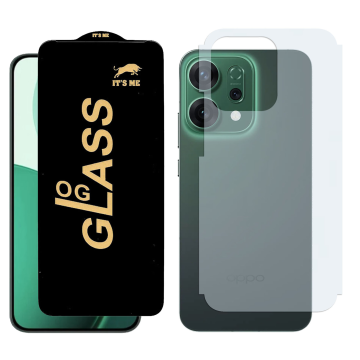 Oppo Reno 14 OG Glass Protector HD Plus Premium Quality + Back Carbon Fiber Matte Soft Skin Sheet - Image 2