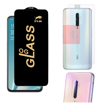 Oppo Reno 2F 360¬∞ Clear Kit: OG Glass + Back Jelly Camera Guard - Image 2
