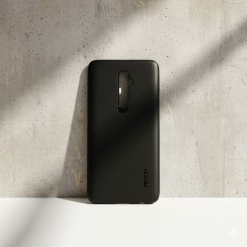 Oppo Reno 2F Black Soft Rock Style Cover - Image 2