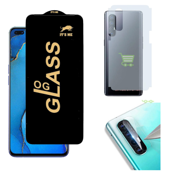 Oppo Reno 3 Pro 3-in-1 Kit: OG Glass + Carbon Back Camera Protector - Image 2