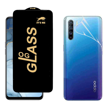 Oppo Reno 3 Protection Pack: OG Glass + Clear Back Jelly Film - Image 2