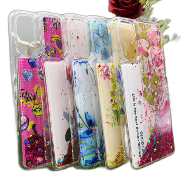 Oppo Reno 4 Glitter Water Shiny Soft Silicon Case