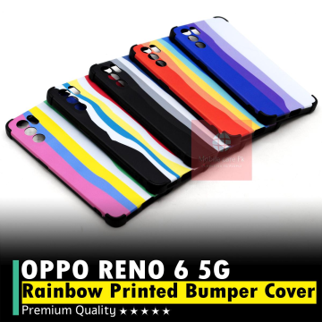 Oppo Reno 6 5G Rainbow Multicolour 3D Bumper Matte Mobile Cover - Image 2
