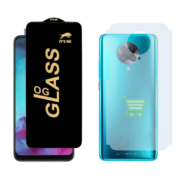 Poco F2 Pro Combo: OG Glass Screen Protector + Carbon Back Skin - Image 2