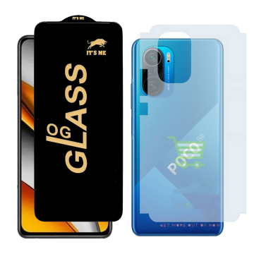 Poco F3 Combo: OG Glass Screen Protector + Carbon Back Skin - Image 2