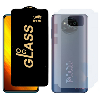 Poco X3 Pro Combo: OG Glass Screen Protector + Carbon Back Skin - Image 2