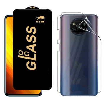 Poco X3 Pro Protection Pack: OG Glass + Clear Back Jelly Film - Image 2