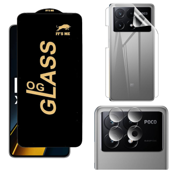 Poco X6 Pro 360¬∞ Clear Kit: OG Glass + Back Jelly Camera Guard - Image 2