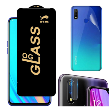 Realme 3 360¬∞ Clear Kit: OG Glass + Back Jelly Camera Guard - Image 2