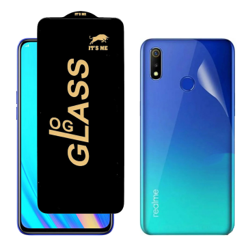 Realme 3 Protection Pack: OG Glass + Clear Back Jelly Film - Image 2