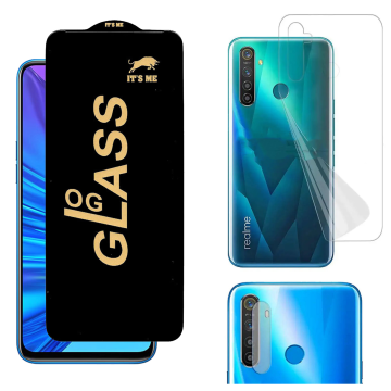 Realme 5 360¬∞ Clear Kit: OG Glass + Back Jelly Camera Guard - Image 2