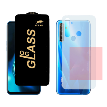 Realme 5s Combo: OG Glass Screen Protector + Carbon Back Skin - Image 2
