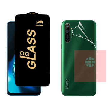 Realme 5s Protection Pack: OG Glass + Clear Back Jelly Film - Image 2