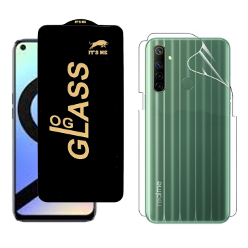 Realme 6i Protection Pack: OG Glass + Clear Back Jelly Film - Image 2