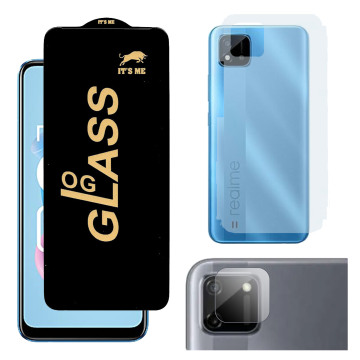 Realme C11 (2021) 3-in-1 Kit: OG Glass + Carbon Back Camera Protector - Image 2