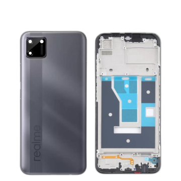 Realme C11 2021 Housing Middle Frame With Side Button and Camera Lens Complete Body Casing Replacement For C11 2021 - Grey - Image 2