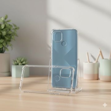 Realme C12 Transparent Extra Bumper Anti Shock Crystal Clear Case