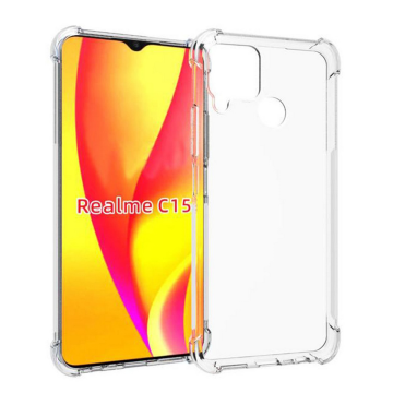 Realme C15 Transparent Extra Bumper Anti Shock Soft Crystal Clear Case