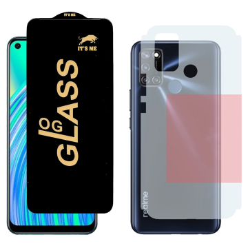 Realme C17 Combo: OG Glass Screen Protector + Carbon Back Skin - Image 2