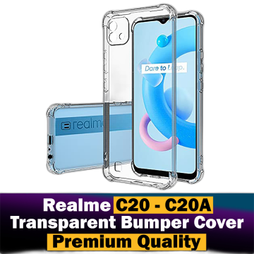 Realme C20A Transparent Extra Bumper Anti Shock Soft Crystal Clear Case Mobile Cover