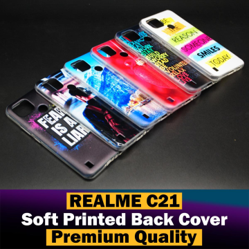 Realme C21 Multicolour Soft Silicon Printed Mobile Cover - Image 2