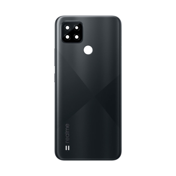 Realme C21 Rear Back Body Casing Housing Replacement Battery Back Door With Side Buttons And Camera Lens For Realme C21 - Black - Image 2