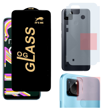 Realme C21Y 3-in-1 Kit: OG Glass + Carbon Back Camera Protector - Image 2