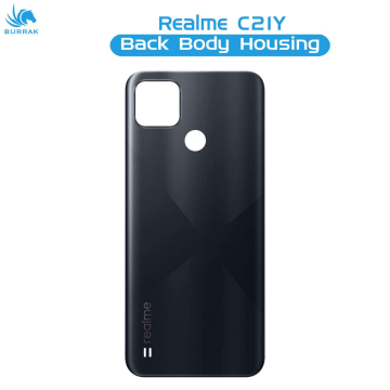 Realme C21y Rear Back Body Casing Housing Replacement Battery Back Door For Realme C21y - Black - Image 2