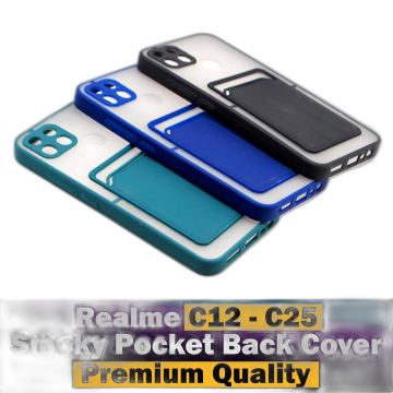 Realme C25 Smoky Matte Pocket Style Case Mobile Cover - Image 2
