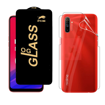 Realme C3 Protection Pack: OG Glass + Clear Back Jelly Film - Image 2