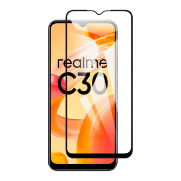 Realme C30 Full Screen Protector 9D Tempered Glass Protector For Realme C30  - Image 2