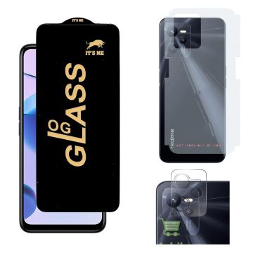 Realme C35 3-in-1 Kit: OG Glass + Carbon Back Camera Protector - Image 2