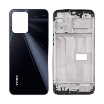 Realme C35 Rear Complete Body Casing Housing Replacement For Realme C35 - Black - Image 2