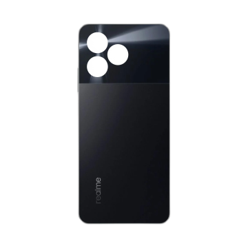Realme C51 Housing Middle Frame With Side Button and Replacement Battery Back Door For C51 - Black - Image 2