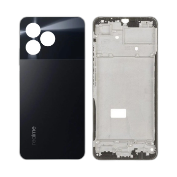 Realme C51 Rear Complete Body Casing Housing Replacement For C51 - Black - Image 2