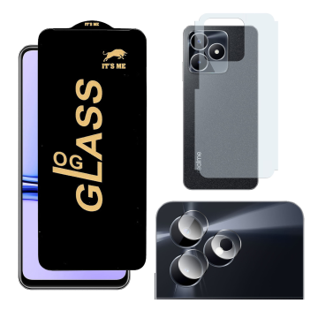 Realme C53 3-in-1 Kit: OG Glass + Carbon Back Camera Protector - Image 2