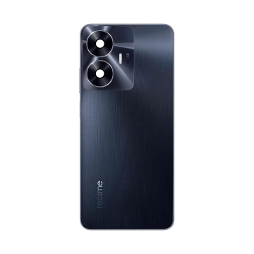 Realme C55 Housing Middle Frame With Side Button and Replacement Battery Back Door For C55 - Black - Image 2