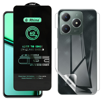 Realme C61 Protection Pack: OG Glass + Clear Back Jelly Film - Image 2