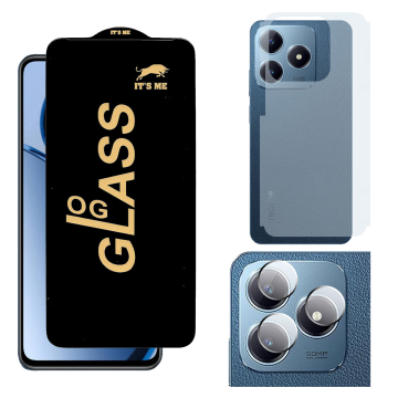 Realme C63 3-in-1 Kit: OG Glass + Carbon Back Camera Protector - Image 2