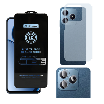 Realme C63 3-in-1 Kit: OG Glass + Carbon Back Camera Protector - Image 2