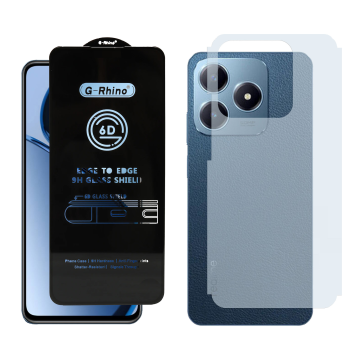 Realme C63 Combo: OG Glass Screen Protector + Carbon Back Skin - Image 2
