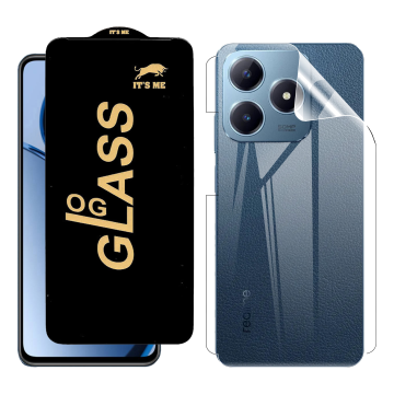 Realme C63 Protection Pack: OG Glass + Clear Back Jelly Film - Image 2