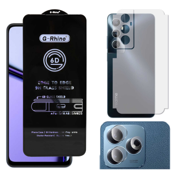 Realme C65 3-in-1 Kit: OG Glass + Carbon Back Camera Protector - Image 2